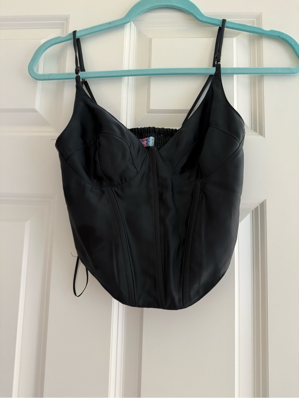 Urban Outfitters Black Satin Corset